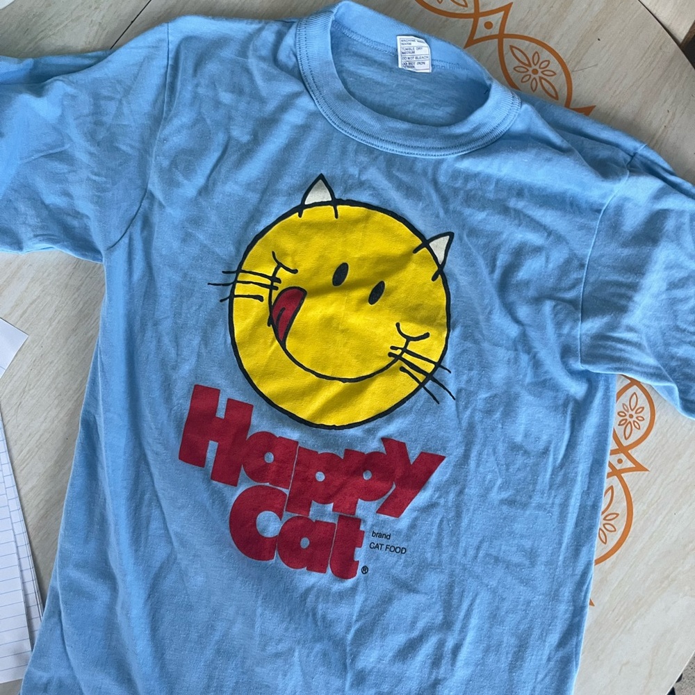 Vintage Happy Cat tee